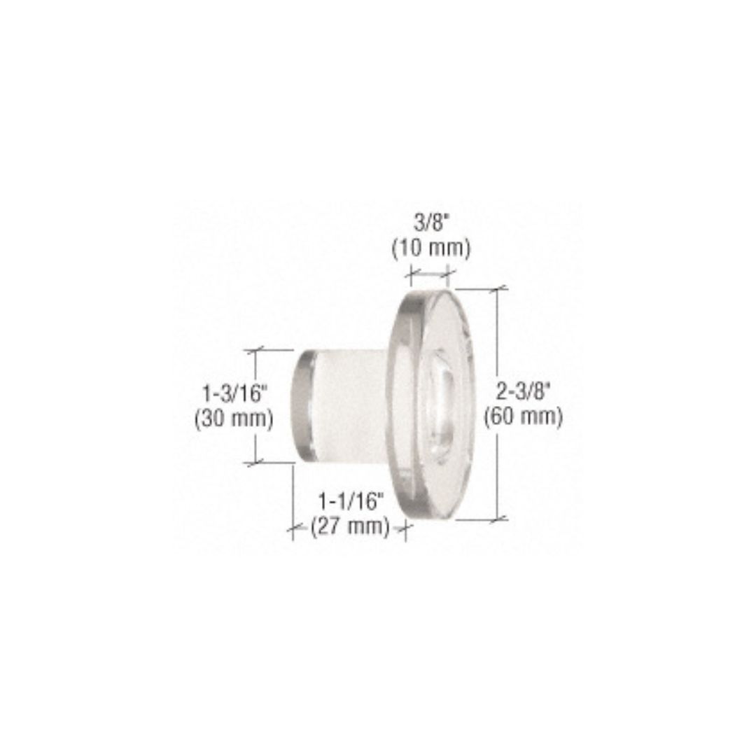 CRL UV Bond Solid Glass Door Knob